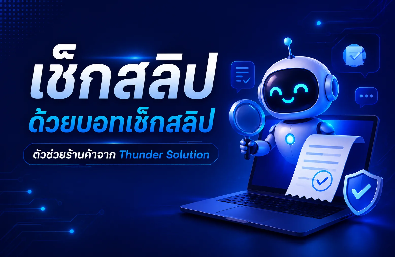 เช็กสลิป ด้วยบอทเช็กสลิป ตัวช่วยร้านค้าจาก Thunder Solution