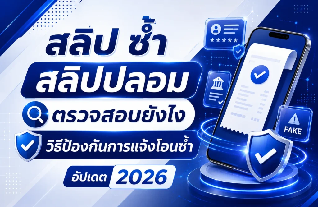 สลิป ซ้ำ สลิปปลอม ตรวจสอบยังไง วิธีป้องกันการแจ้งโอนซ้ำ อัปเดต 2026