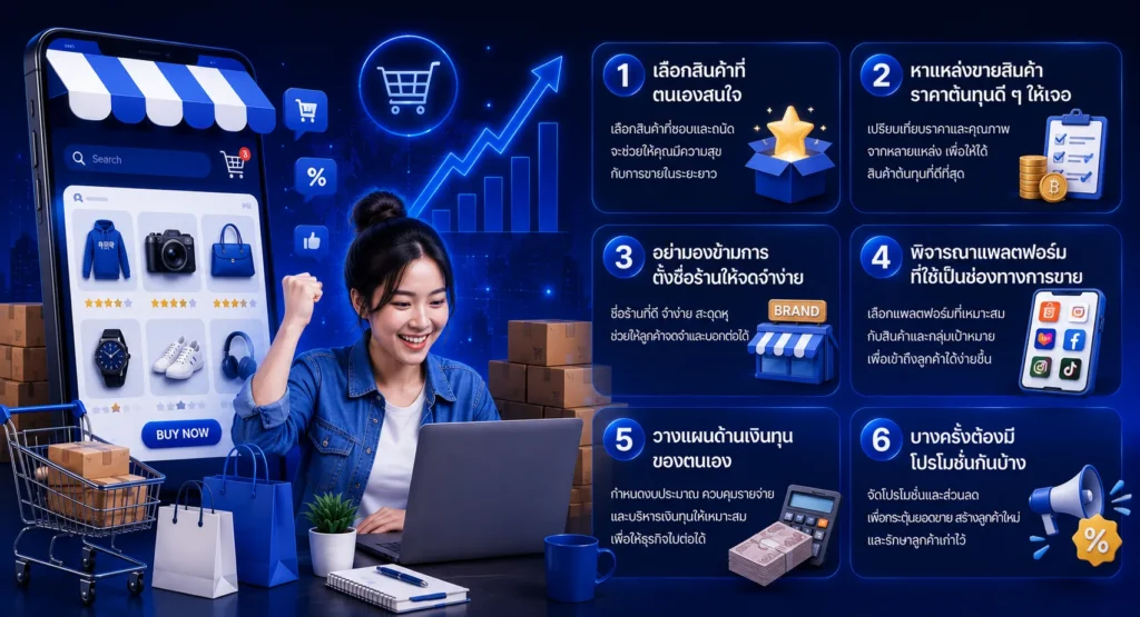 6 วิธี ขายของออนไลน์มือใหม่ ศึกษาไว้ เพิ่มยอดขายได้แน่นอน