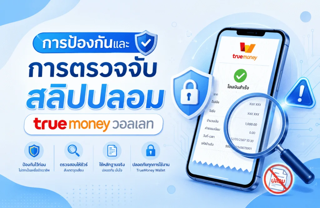 การป้องกันและการตรวจจับสลิปปลอมวอลเลท True Money