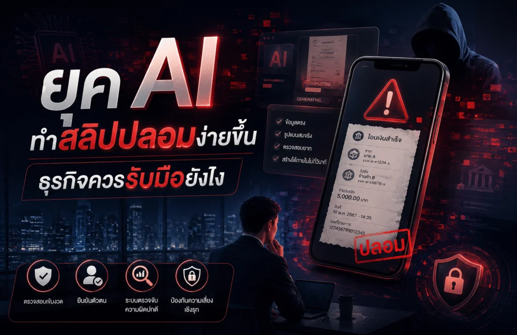 ยุค AI ทำสลิปปลอมง่ายขึ้น ธุรกิจควรรับมือยังไง