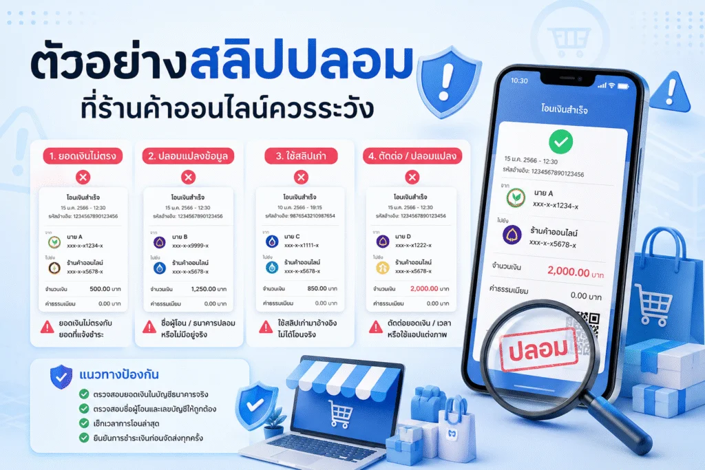 ร้านค้าใน TikTok Shop กำลังเสี่ยงสลิปปลอมแบบไหนในปี 2026