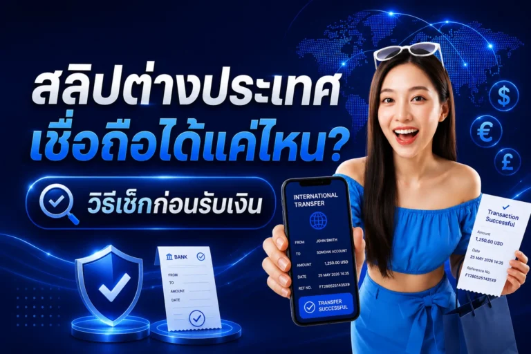 สลิปต่างประเทศเชื่อถือได้แค่ไหน? วิธีเช็กก่อนรับเงิน