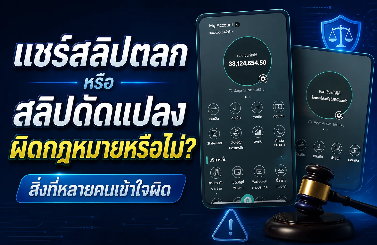 แชร์สลิปตลก หรือสลิปดัดแปลง ผิดกฎหมายหรือไม่? สิ่งที่หลายคนเข้าใจผิด