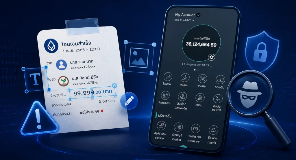 แชร์สลิปตลก หรือสลิปดัดแปลง ผิดกฎหมายหรือไม่? สิ่งที่หลายคนเข้าใจผิด