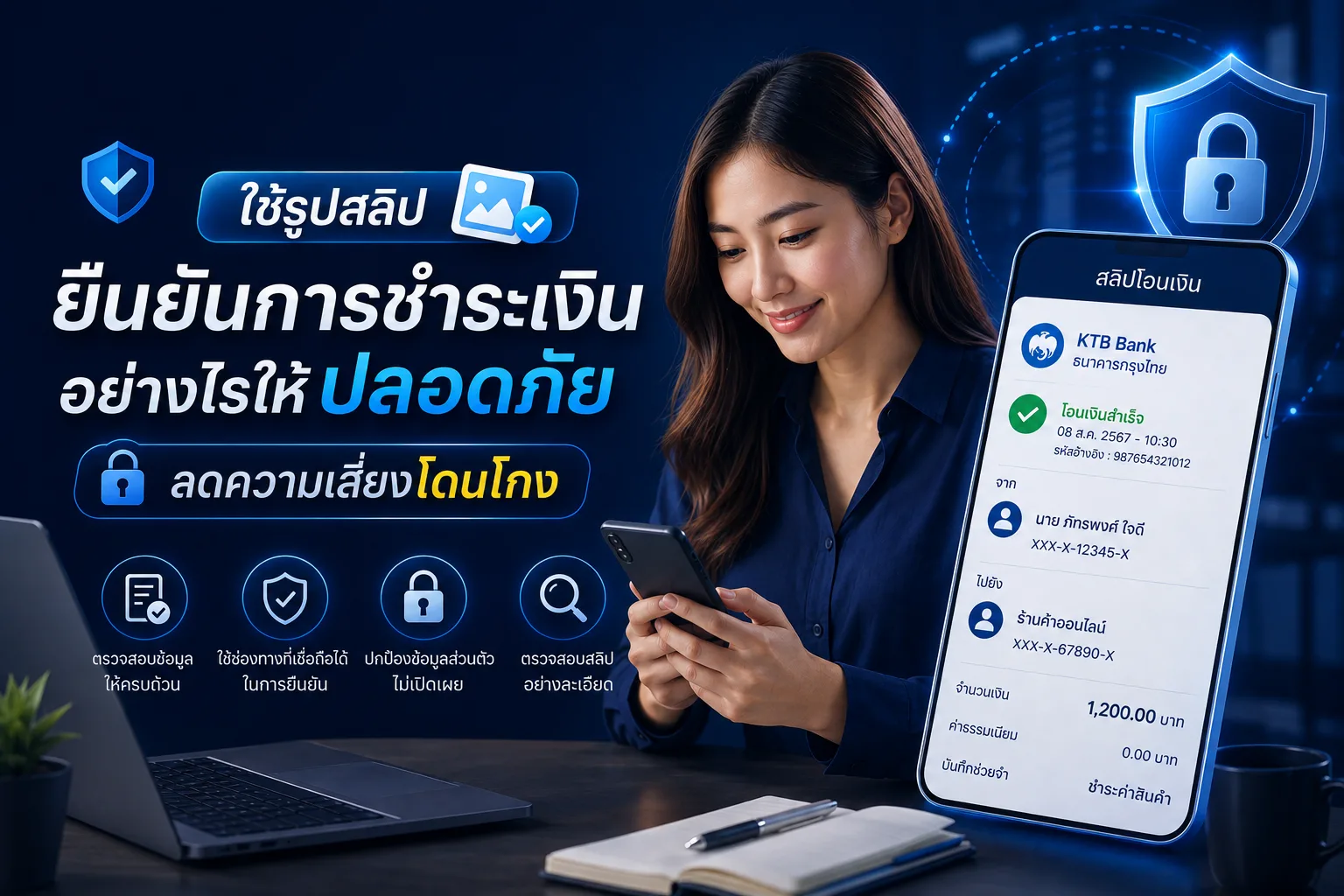 รูปสลิปใช้ยืนยันการชำระเงินอย่างไรให้ปลอดภัย?