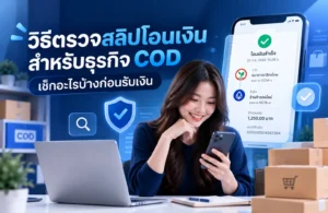 วิธีตรวจสลิปโอนเงินสำหรับธุรกิจ COD เช็กอะไรบ้างก่อนรับเงิน