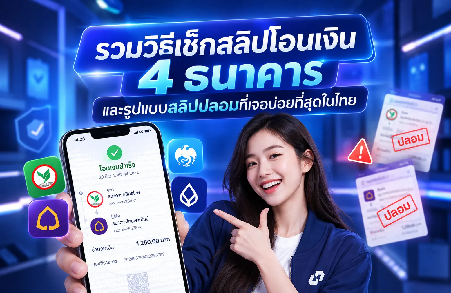 รวมวิธีเช็กสลิปโอนเงิน 4 ธนาคาร จุดที่ต้องดู และรูปแบบปลอมที่เจอบ่อยที่สุดในไทย