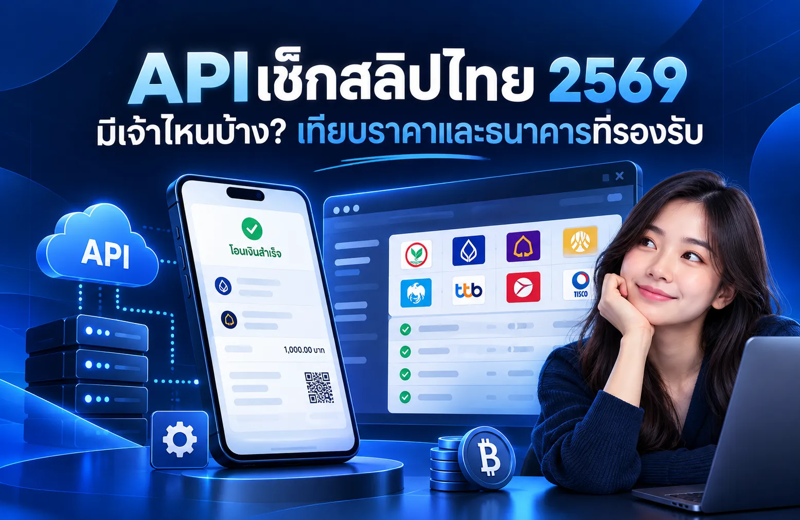 API เช็กสลิปไทย 2569 มีเจ้าไหนบ้าง? เทียบราคาและธนาคารที่รองรับ
