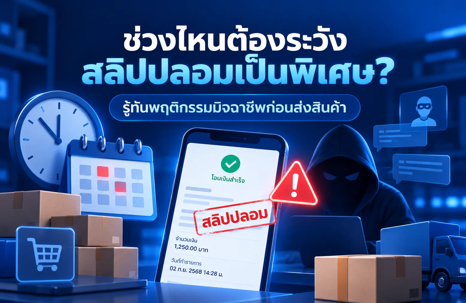 ช่วงเวลาที่ร้านค้าต้องระวังสลิปปลอมและวิธีตรวจสอบก่อนส่งสินค้า