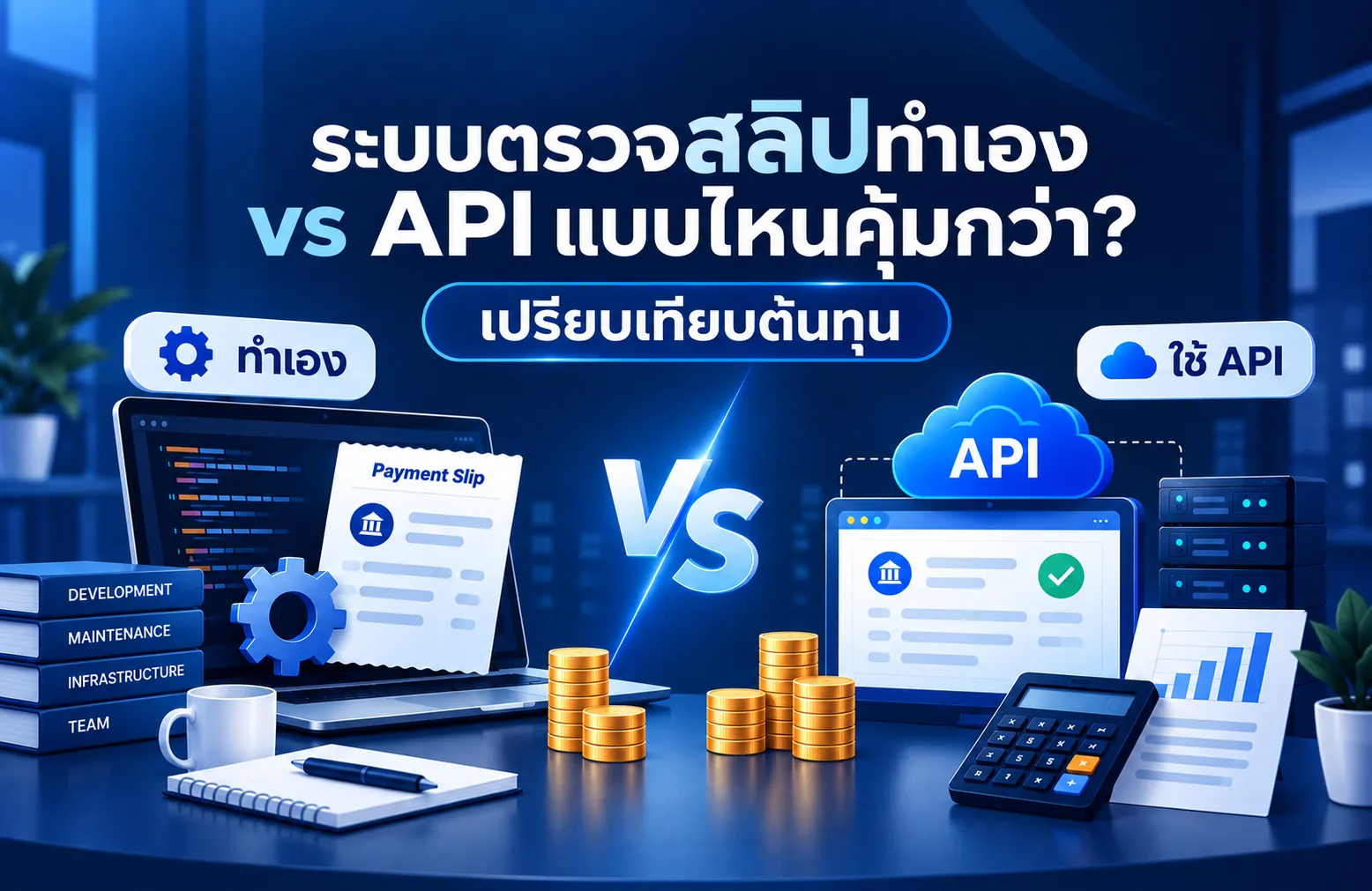 เปรียบเทียบต้นทุนและความคุ้มค่า ระบบตรวจสลิปทำเอง vs API สำเร็จรูป อันไหนคุ้มกว่า?