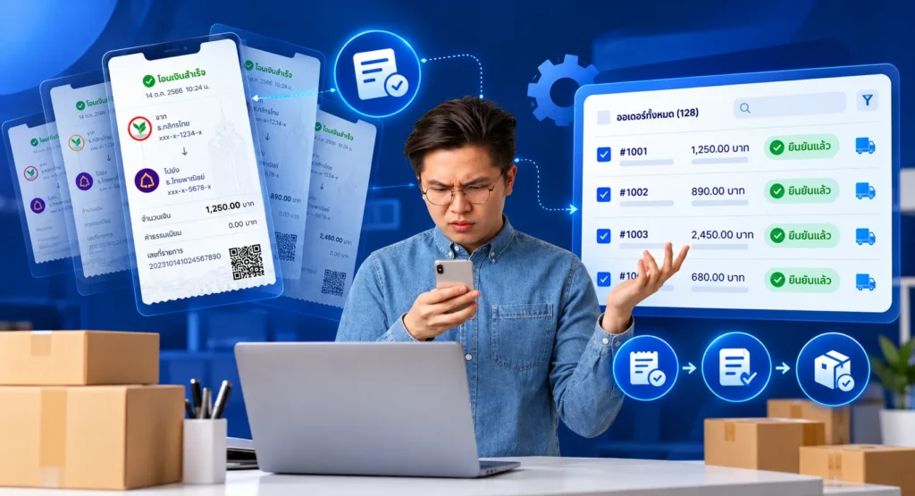 ทำไมร้านค้าที่มีหลายออเดอร์จึงควรจัด ระบบตรวจสลิป ?