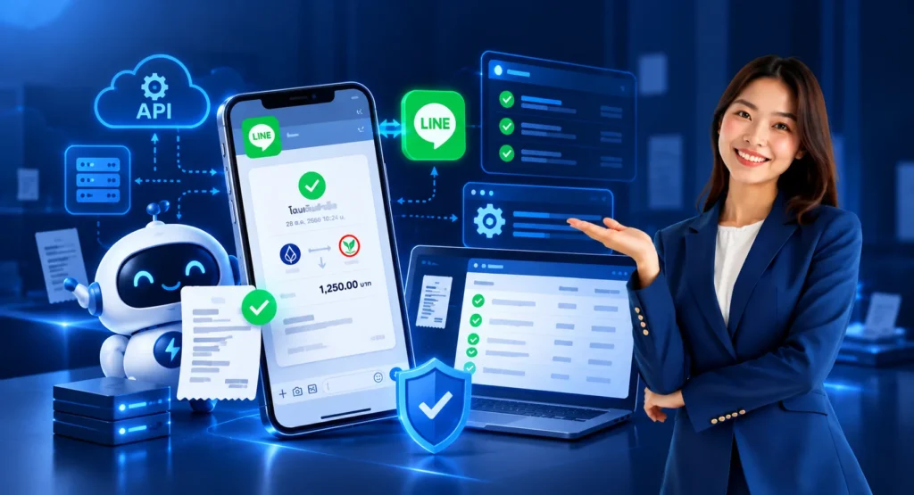 ระบบตรวจสอบสลิปโอนเงินอัตโนมัติผ่าน LINE Bot และ API จาก Thunder Solution