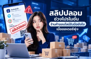 สลิปปลอมช่วงโปรโมชั่น ร้านค้าออนไลน์รับมือยังไงให้ทัน