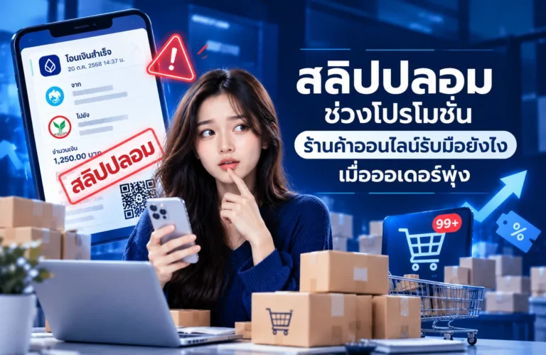 สลิปปลอมช่วงโปรโมชั่น ร้านค้าออนไลน์รับมือยังไงให้ทัน