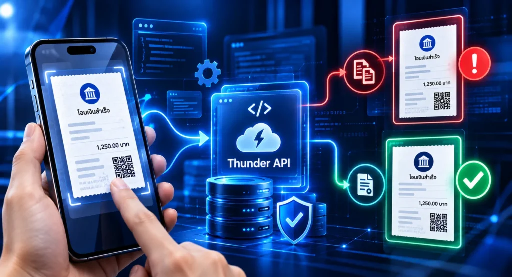 วิธีตรวจสลิปซ้ำด้วย isDuplicate ผ่าน Thunder API